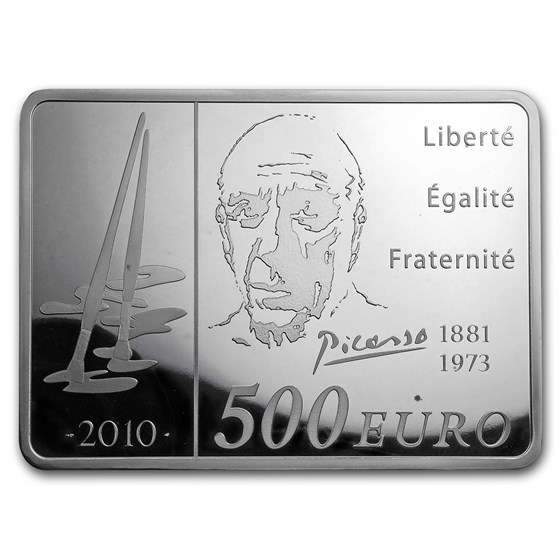 2010 France 1 kilo Silver €500 Pablo Picasso Proof 2010 France 1 kilo Silver €500 Pablo Picasso Proof